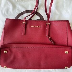 Michael Kors Red Tote Bag